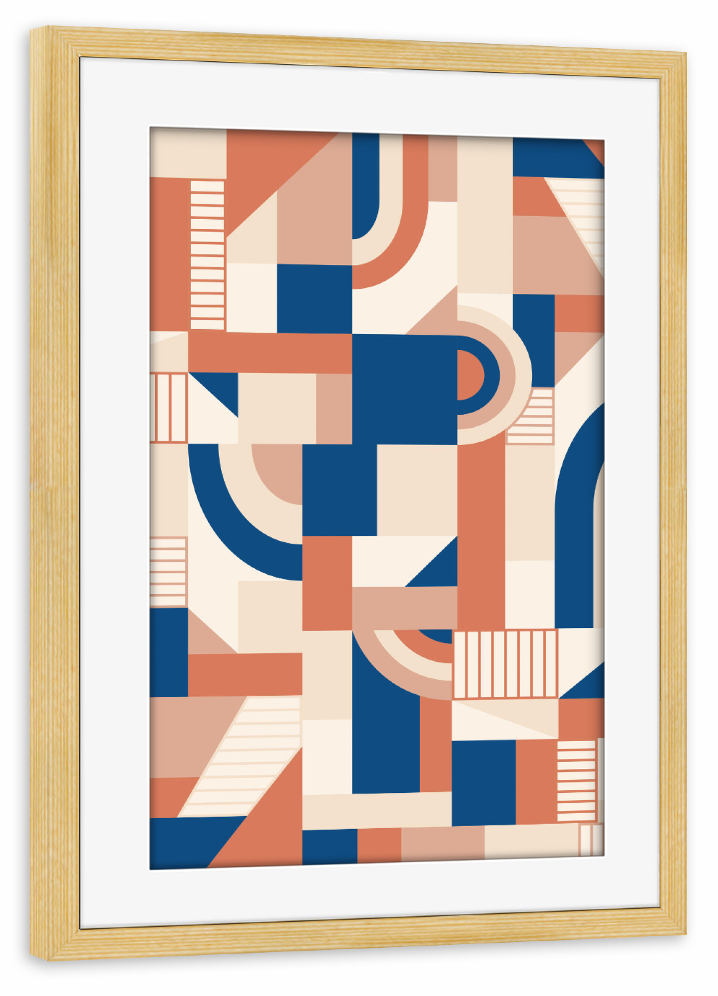 Poster mit Rahmen kiefer "Bold Blocks" artboxONE - Abstrakt,Geometrie