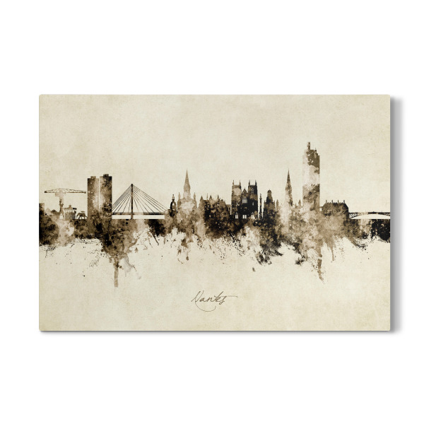 Galerie-Print "Nantes France Skyline Sepia" 30x20 cm artboxONE