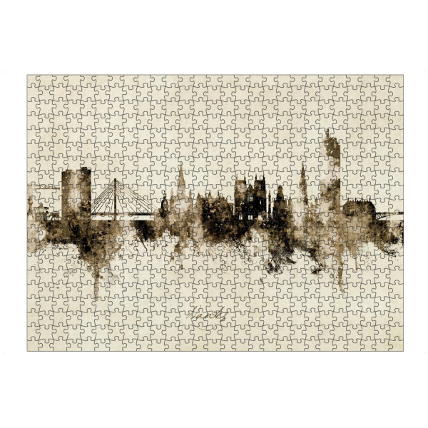artboxONE Puzzle "Nantes France Skyline Sepia" artboxONE - Städte