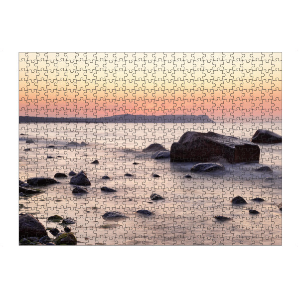 artboxONE Puzzle "Steinstrand im Abendlicht" artboxONE - Natur,Reise / Strand und Meer