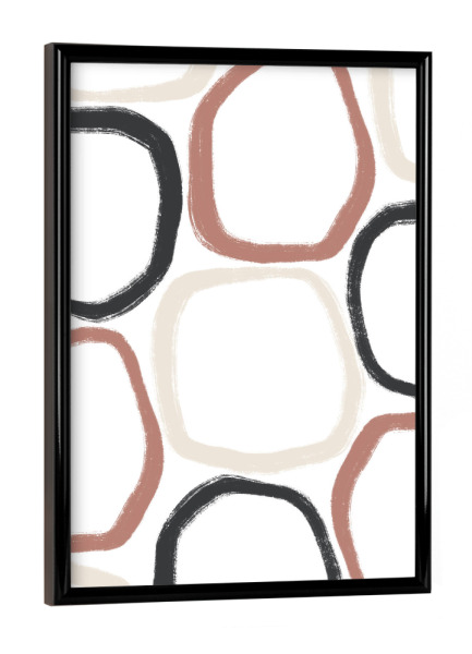 Poster mit schwarzem Rahmen "Three Stones - All over" artboxONE - Abstrakt,Geometrie