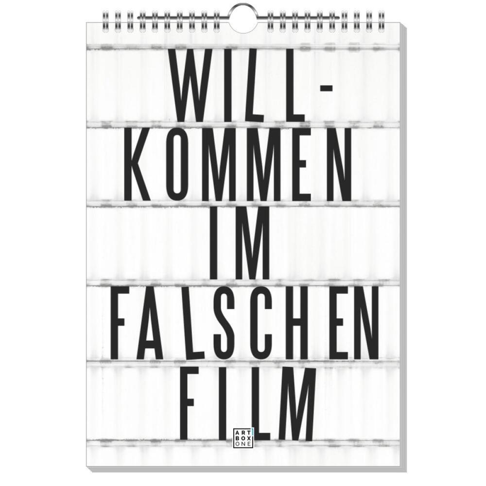 artboxONE Wandkalender A4 2026 Unmotivational Quotes Typografie