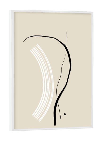 Poster mit weißem Rahmen "Composition of Lines - The First" artboxONE - Abstrakt
