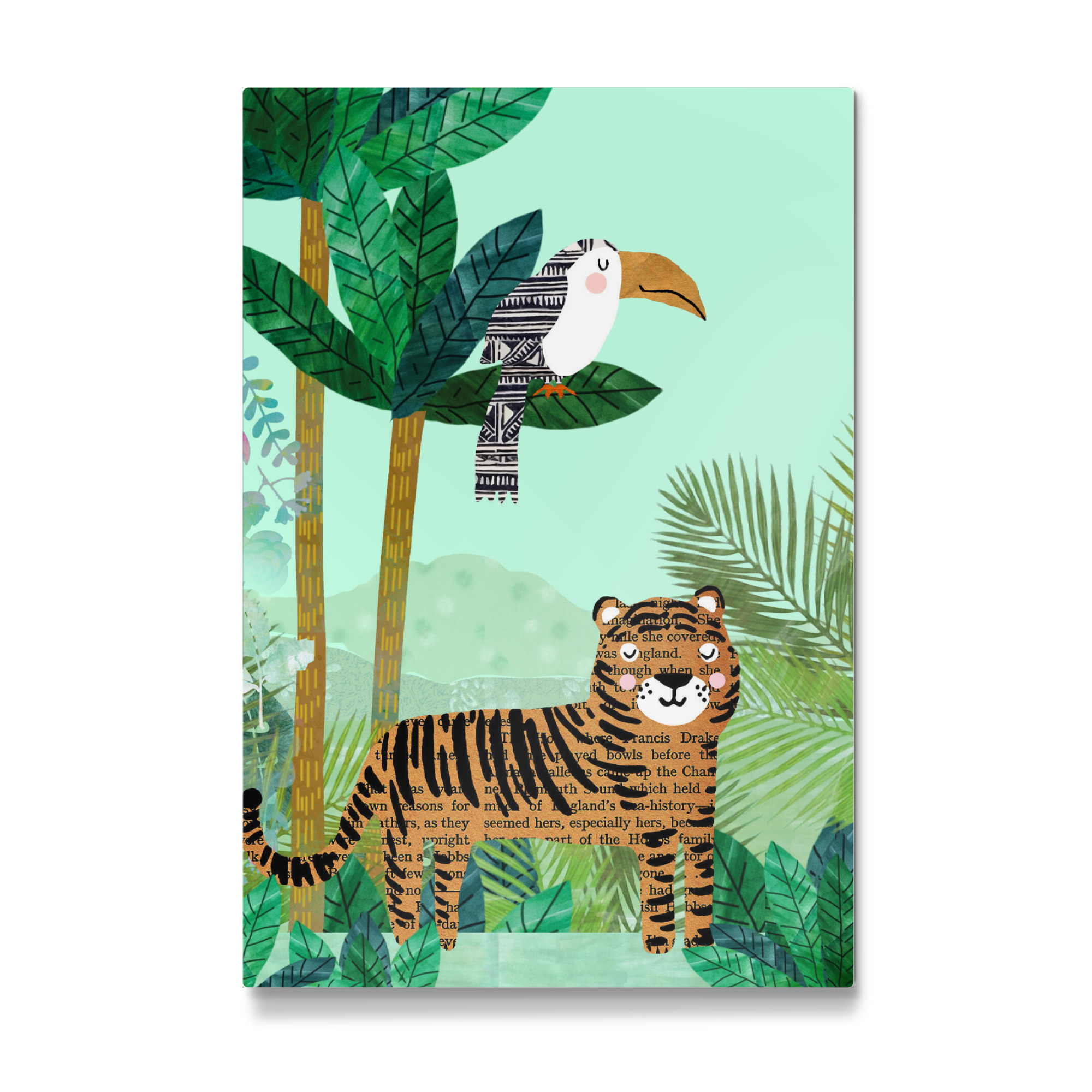 Galerie-Print "Tiger mit Tukan" 75x50 cm artboxONE