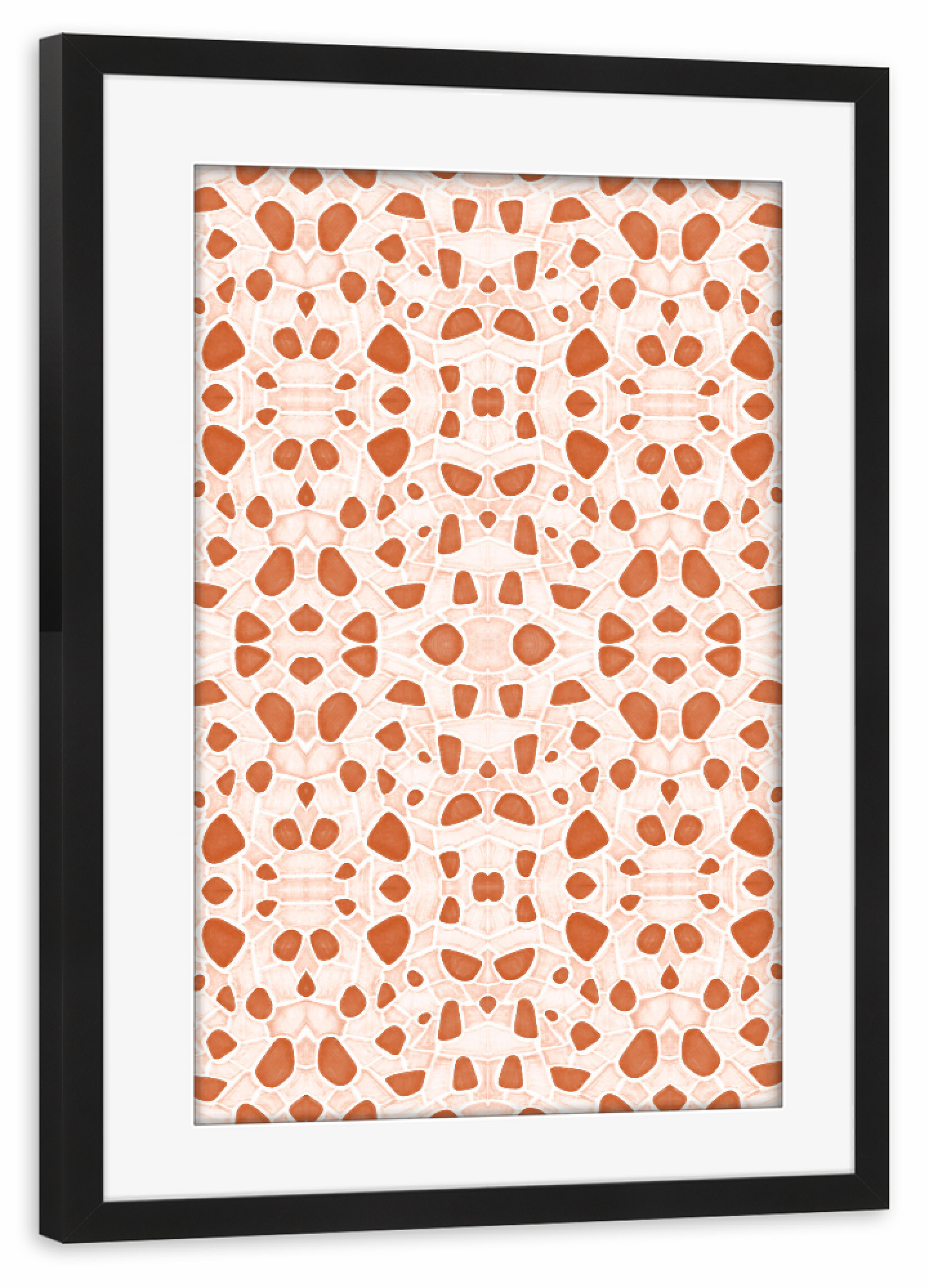 Poster mit Rahmen schwarz "Moroccan Clay Zellige" artboxONE - Abstrakt,Geometrie