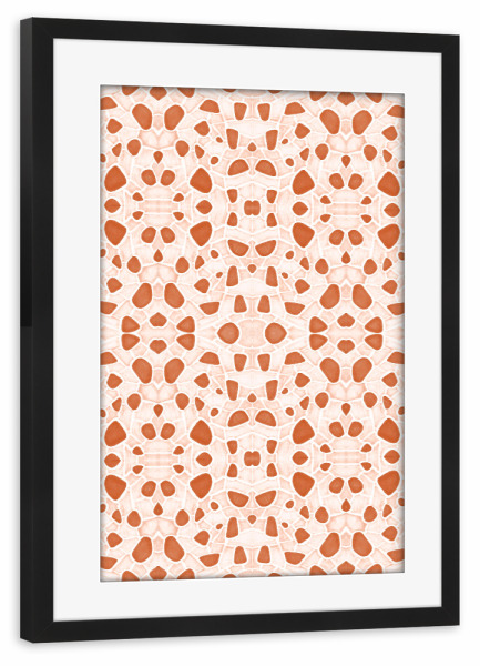 Poster mit Rahmen schwarz "Moroccan Clay Zellige" artboxONE - Abstrakt,Geometrie