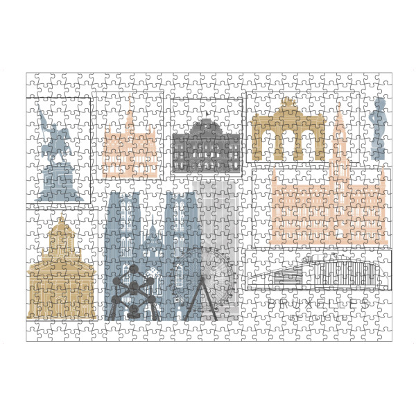 artboxONE Puzzle "Brussels skyline earth" artboxONE - Städte,Reise,Architektur,Kartografie
