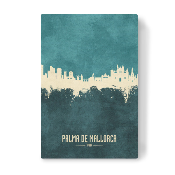 Leinwandbild "Palma de Mallorca Skyline Turq" artboxONE - Städte