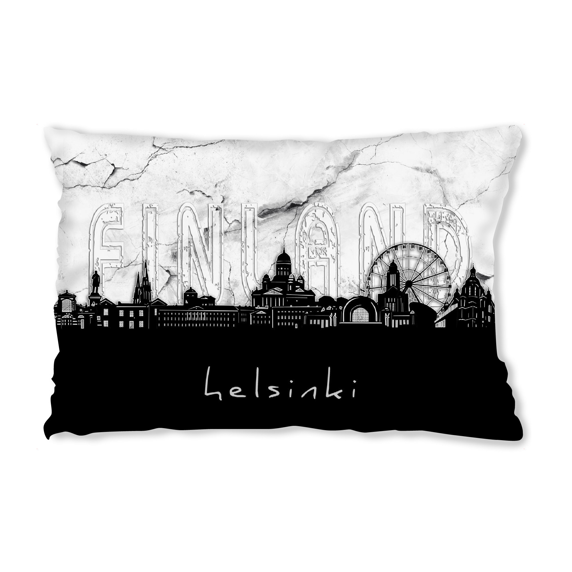 Design-Kissen "Helsinki skyline glasgow" artboxONE - Städte,Reise,Architektur,Marmor