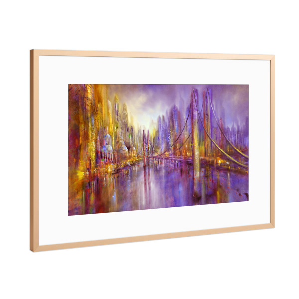 Poster mit Rahmen Kupfer "Unterwegs" artboxONE - Städte,Reise,Architektur