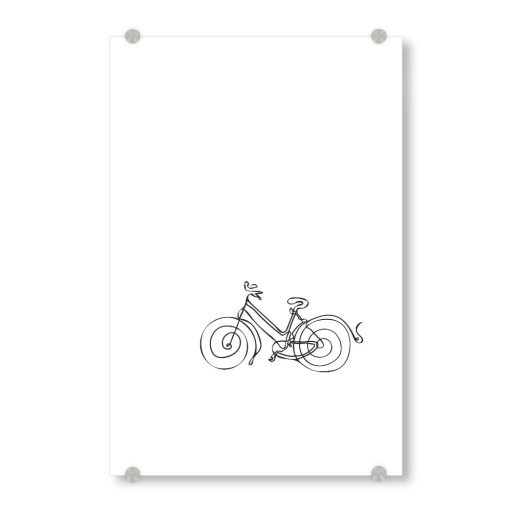 Vintage Fahrrad IV (Tafel) als Acrylglasbild bei artboxONE Fahrrad Line Art Strichzeichnung als Poster bei artboxONE