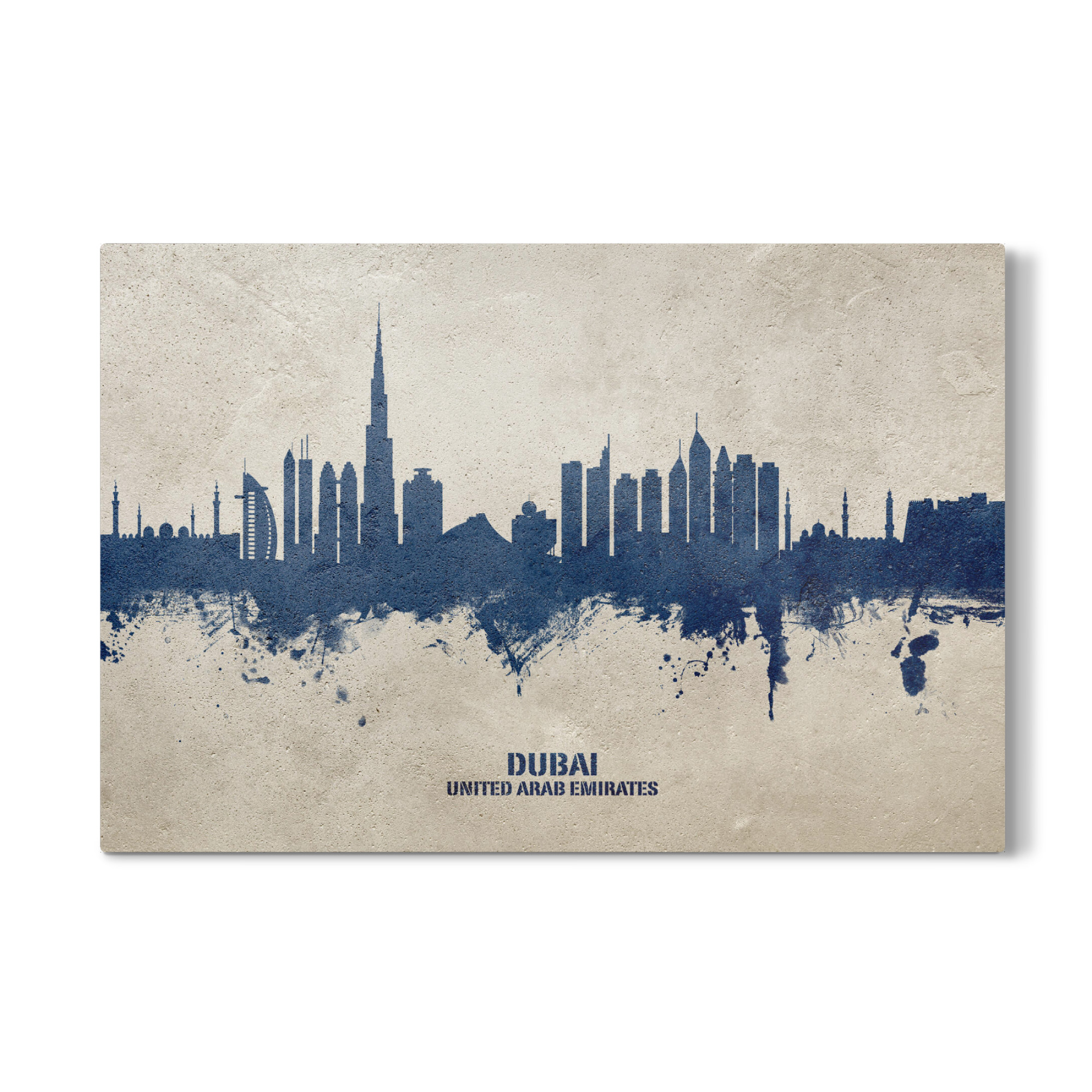 Galerie-Print "Dubai Skyline PaintBlue" 75x50 cm artboxONE