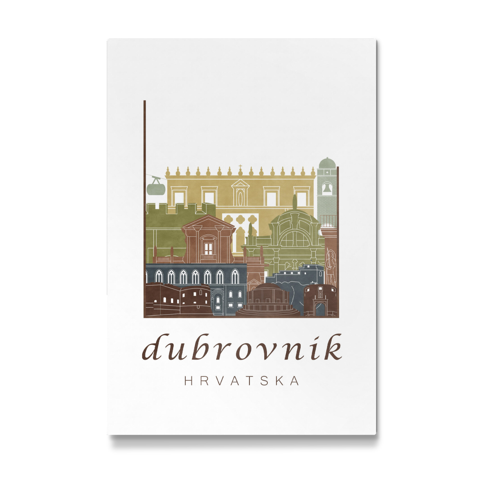 Galerie-Print "Dubrovnik skyline light brown" 75x50 cm artboxONE