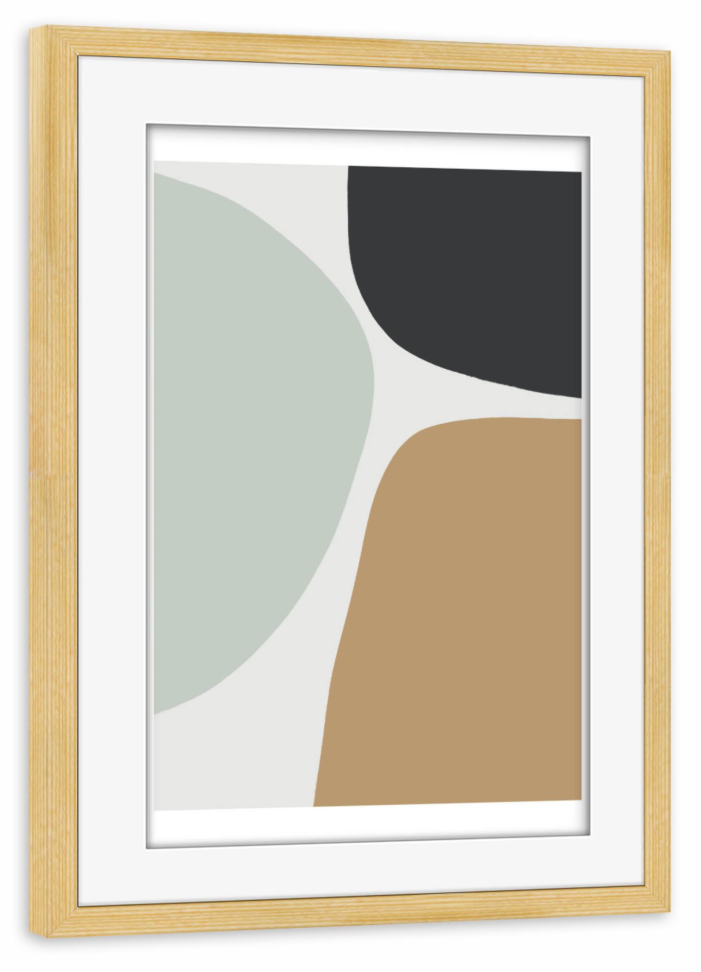 Poster mit Rahmen kiefer "Natural Trio" artboxONE - Abstrakt,Geometrie