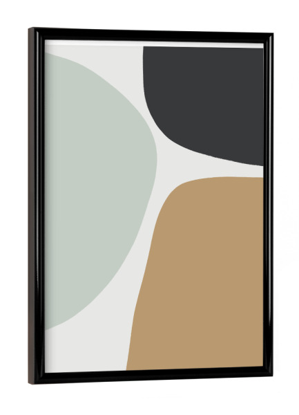 Poster mit schwarzem Rahmen "Natural Trio" artboxONE - Abstrakt,Geometrie