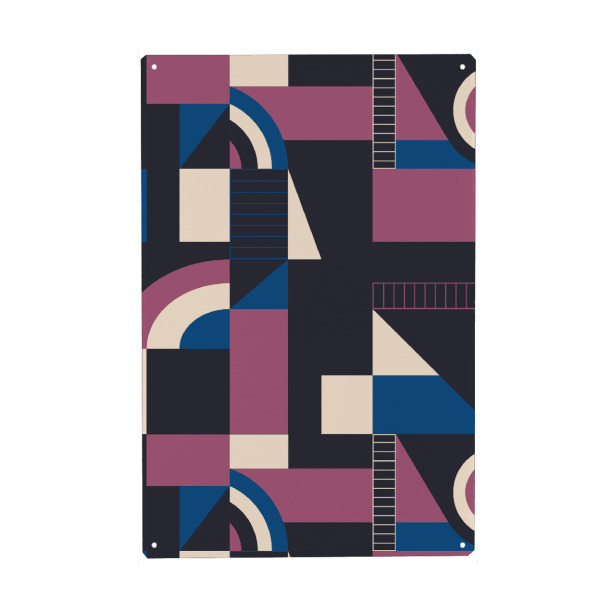 Metall Poster "Darkish Blocks" artboxONE - Abstrakt,Geometrie