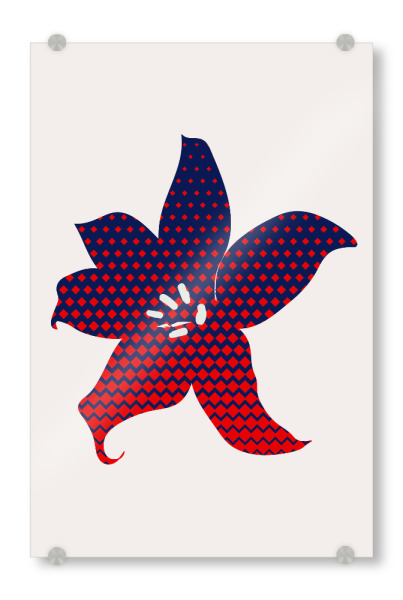 Acrylglasbild "Pop Flower" artboxONE - Floral,Abstrakt - Pop art,Blume,Flower,Floral,Beige,Abstract,Abstrakt,Minimal