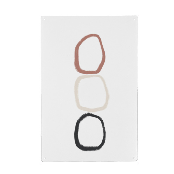 Holzbild "Three Stones - On Top" artboxONE - Abstrakt,Geometrie - Abstrakt,Formen,Boho,Bohemian,Minimalismus,Circle,Kreise,Abstract