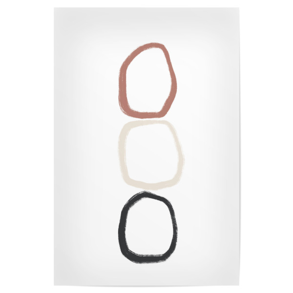 Poster "Three Stones - On Top" artboxONE - Abstrakt,Geometrie - Abstrakt,Formen,Boho,Bohemian,Minimalismus,Circle,Kreise,Abstract