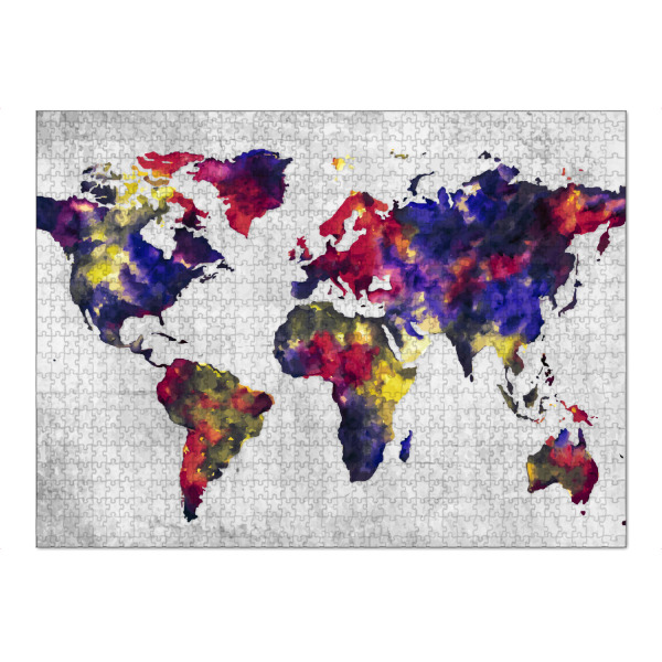 Puzzle Ravensburger "World Map 3 Colorful (matart)" artboxONE - Reise,Für Kinder,Kartografie