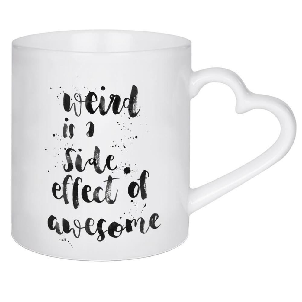 Herztasse "Side effect" artboxONE - Typografie,Schwarzweiß