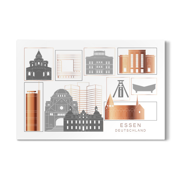 Galerie-Print "Essen skyline copper" 30x20 cm artboxONE
