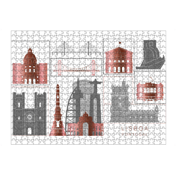 artboxONE Puzzle "Lisbon skyline rosegold" artboxONE - Städte,Reise,Architektur,Kartografie
