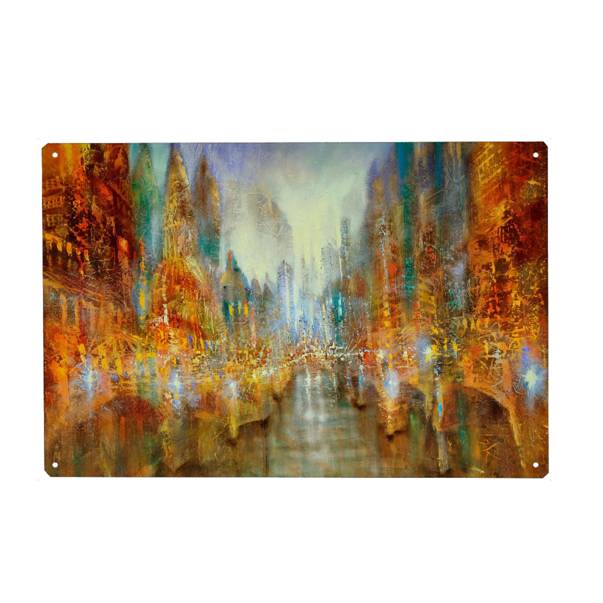 Holzbild "Stadt der Lichter" artboxONE - Städte,Reise,Architektur