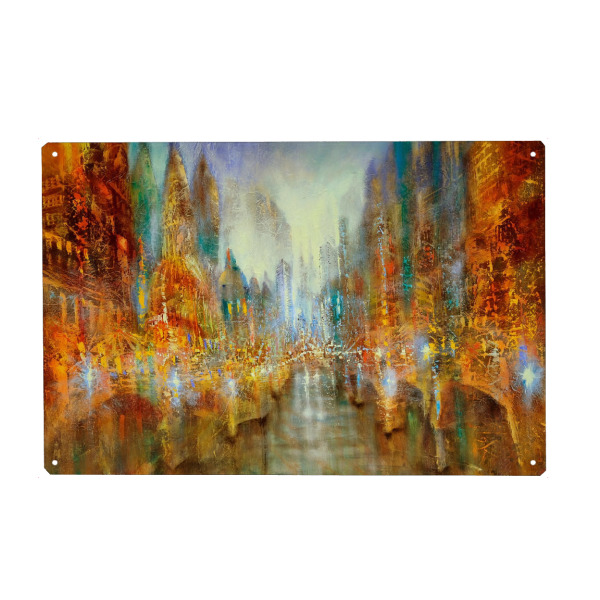 Holzbild "Stadt der Lichter" artboxONE - Städte,Reise,Architektur