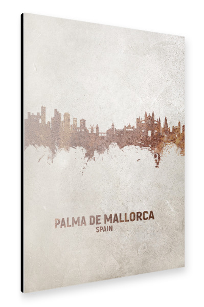 Alu-Dibond "Palma de Mallorca Skyline Rust" 30x20 cm artboxONE