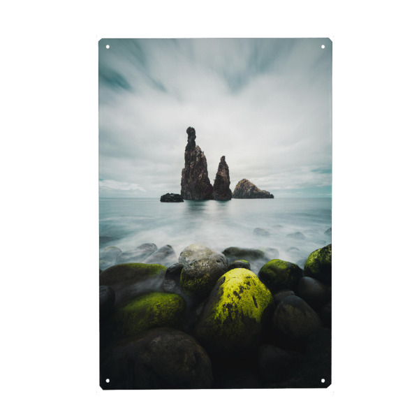 Metall Poster "Rocks Seascape" artboxONE - Natur,Reise,Reise / Strand und Meer