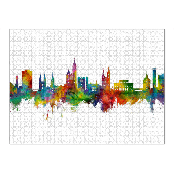 Puzzle Ravensburger "Braunschweig Germany Skyline" artboxONE - Städte