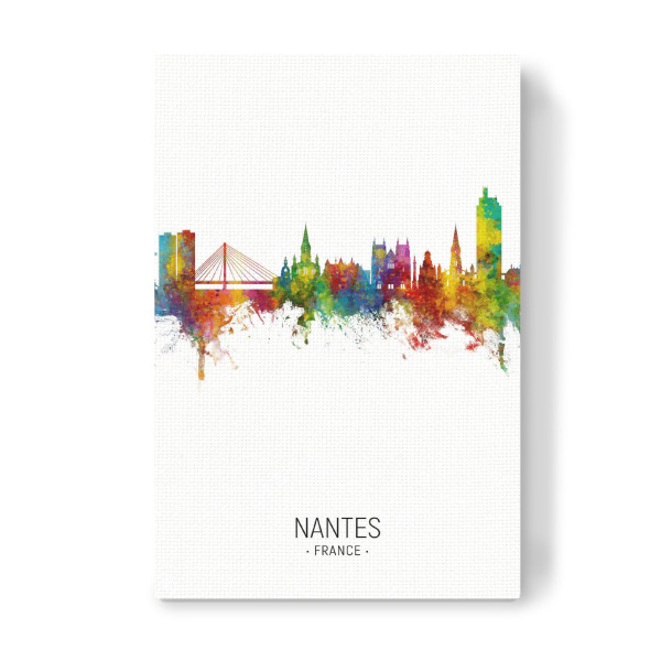 Leinwandbild "Nantes France Skyline Portrait" artboxONE - Städte