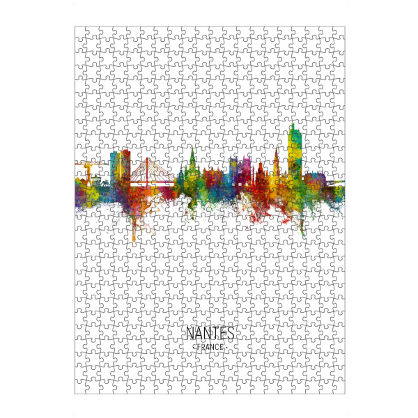 artboxONE Puzzle "Nantes France Skyline Portrait" artboxONE - Städte