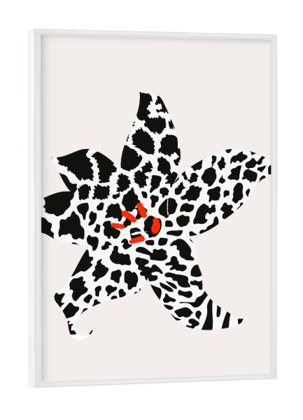 Poster mit weißem Rahmen "Zebra Blossom" artboxONE - Natur,Floral,Abstrakt