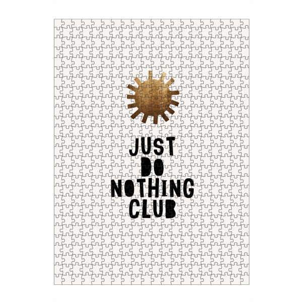 artboxONE Puzzle "Do Nothing Club" artboxONE - Abstrakt - Text,Sonne,Typo,Typografie,Typography,Sun,Chill,Relax - Bild text