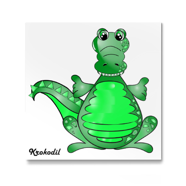 Galerie-Print "Krokodil Afrika" 30x30 cm artboxONE