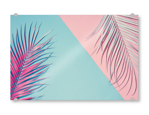 Acrylglasbild "Abstract palm leaves" artboxONE - Natur,Floral,Abstrakt
