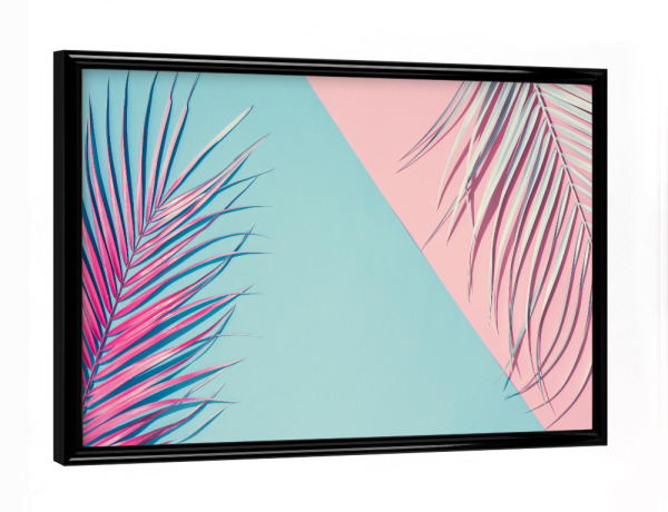 Poster mit schwarzem Rahmen "Abstract palm leaves" artboxONE - Natur,Floral,Abstrakt