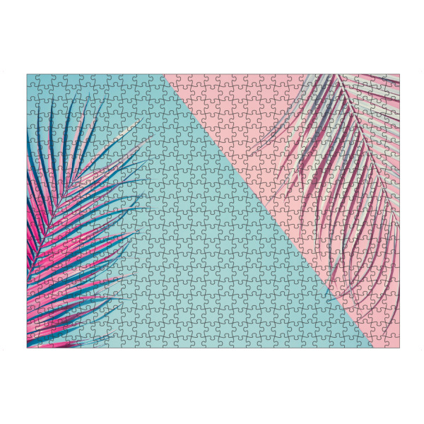 Puzzle Ravensburger "Abstract palm leaves" artboxONE - Natur,Floral,Abstrakt