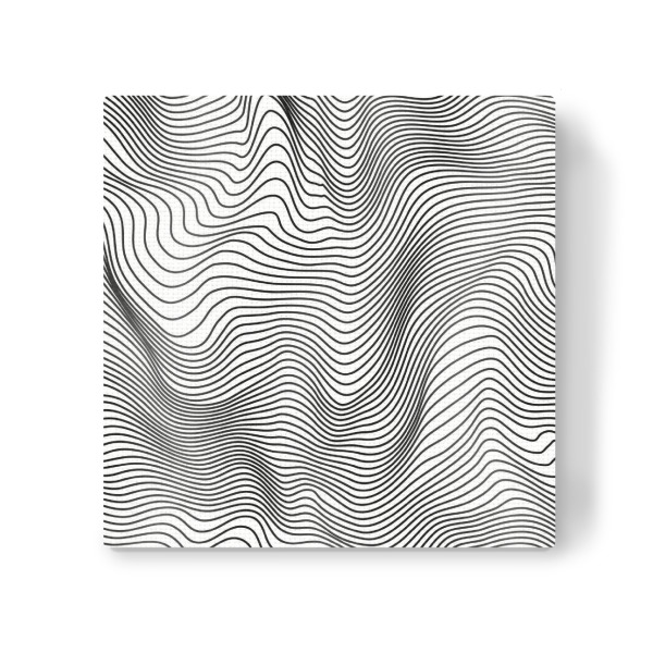 Leinwandbild "Abstract wavy stripes BW" artboxONE - Abstrakt