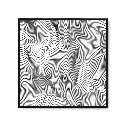 Abstract wavy stripes BW