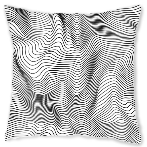 Abstract wavy stripes BW