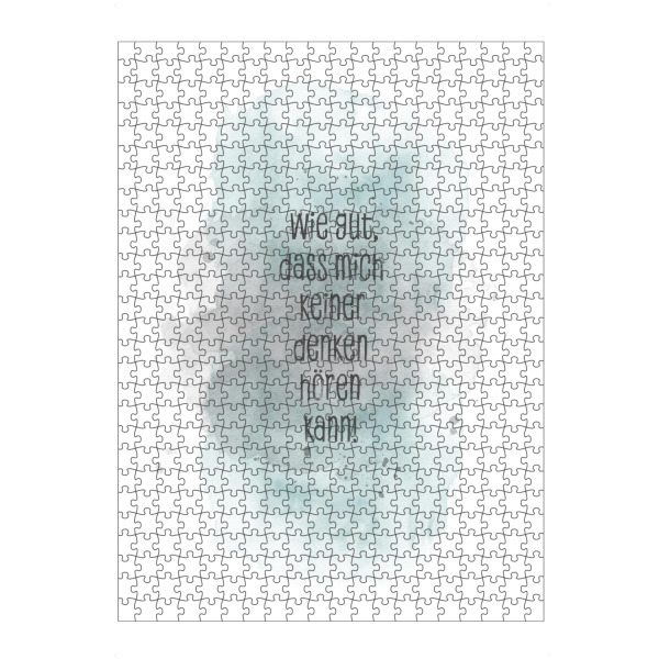 artboxONE Puzzle "Eigene Gedanken - türkis" artboxONE - Typografie,Lustig