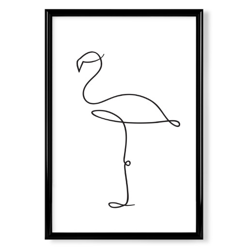 Line art Flamingo