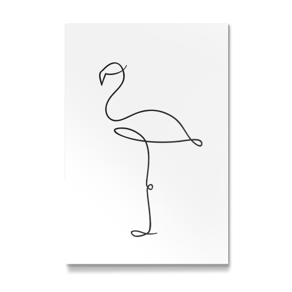 Galerie-Print "Line art Flamingo" 30x20 cm artboxONE