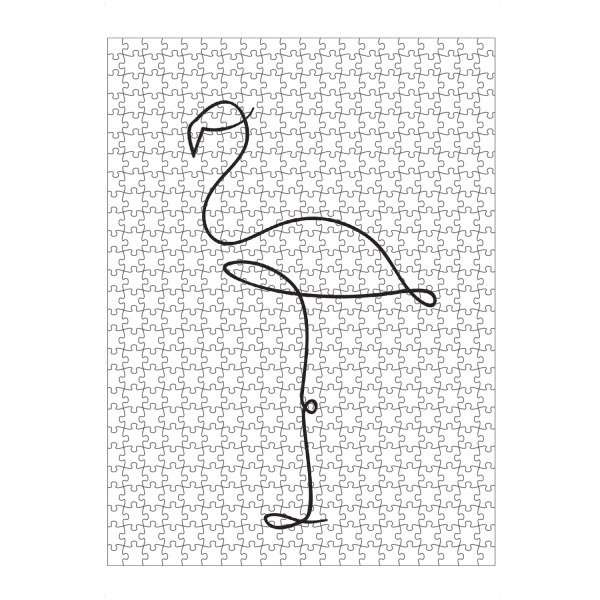artboxONE Puzzle "Line art Flamingo" artboxONE - Natur,Tiere,Abstrakt