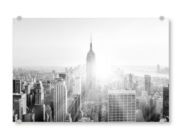 Acrylglasbild "New York Skyline Black White" artboxONE - Städte,Städte / New York,Reise,Architektur,Reise / Länder