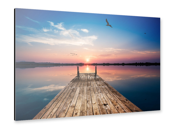 Alu-Dibond "Steg mit Aussicht" 30x20 cm artboxONE