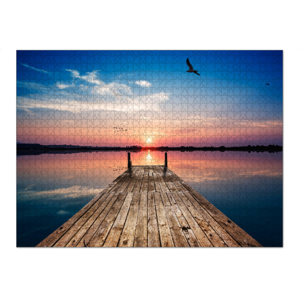 Puzzle Ravensburger "Steg mit Aussicht" artboxONE - Natur,Reise,Tiere,Reise / Strand und Meer